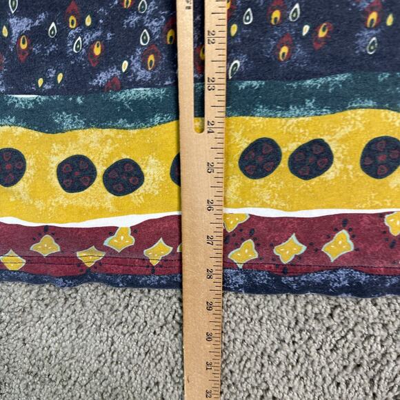 VINTAGE Tommy Bahama Shirt Mens Medium Yellow Blue Polynesian Tribal Polo 90s - Picture 8 of 10